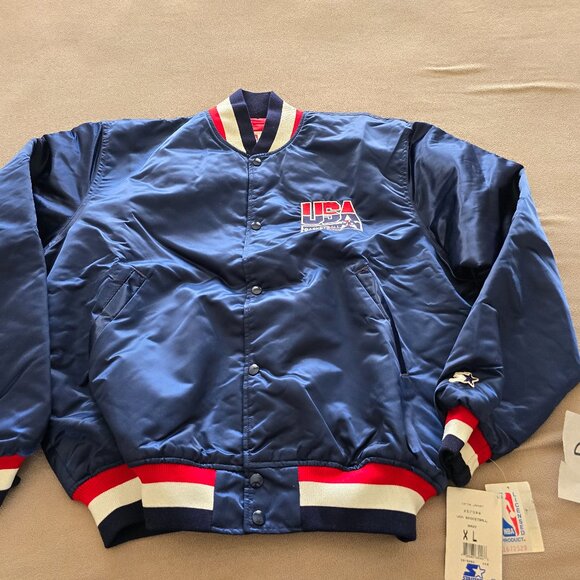 New with tags vintage Dream Team USA Basketball satin starter jacket xl
